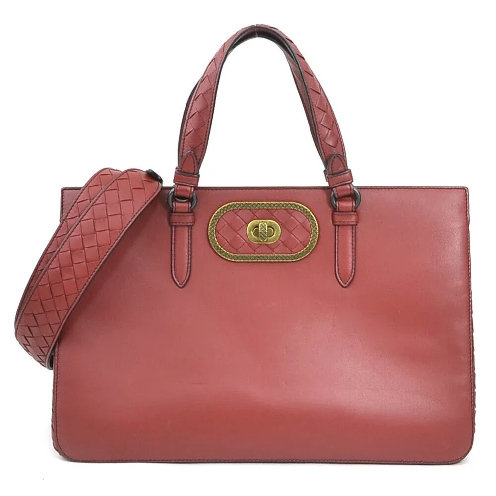 BOTTEGA VENETA Leather Intrecciato Shoulder Bag